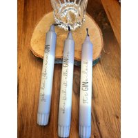 Kerzen Bunt, Stabkerzen, Personalisiert, Individuell, Unikat, Gin, Gin O Clock, Ikea, Geschenk Kerzen Bunt, Stabkerzen, Personalisiert, Individuell, Unikat, Gin, Gin O Clock, Ikea, Geschenk von Meerzwirn