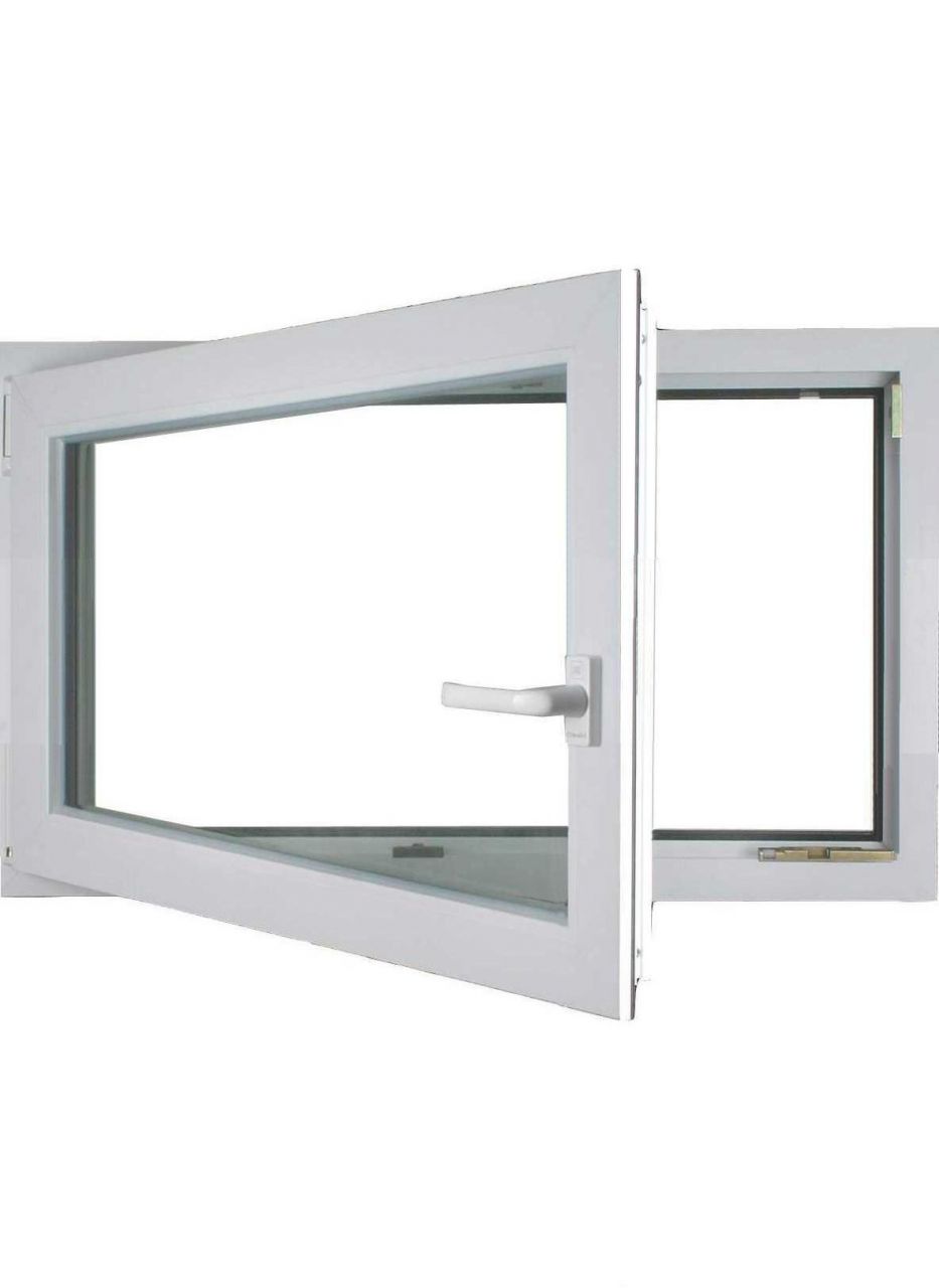 Meeth Kellerfenster 80 x 40 cm DIN links 1 Flügelig Dreh-Kipp weiß von MEETH