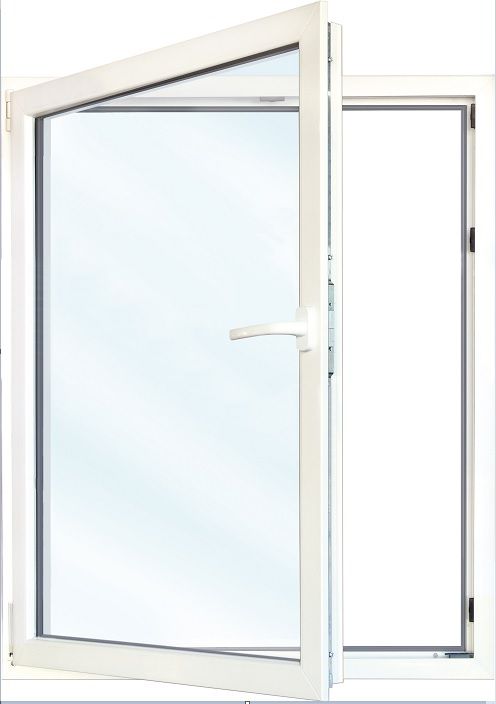 Meeth Fenster 105 x 155 cm DIN links 1 flügelig Dreh-Kipp weiß/ titan von MEETH