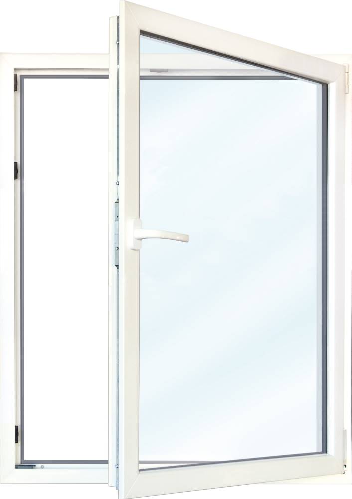 Meeth Fenster 115 x 60 cm DIN rechts 1 Flügelig Dreh-Kipp, Innen Weiß / Außen Titan von MEETH