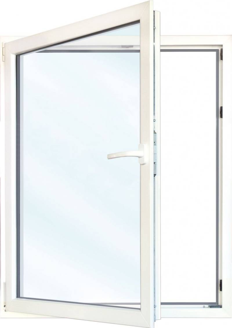 Meeth Fenster 115 x 70 cm DIN links 1 flügelig Dreh-Kipp weiß/ titan von JOSEFMEETH