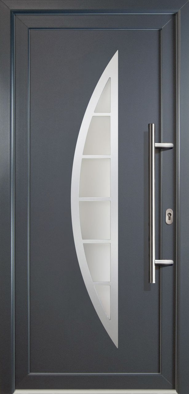 Meeth Haustür Signum PVC Exclusiv PVC Modell 28 88 x 200 cm, DIN rechts, weiß/titan Meeth Haustür Signum PVC Exclusiv PVC Modell 28 88 x 200 cm, DIN rechts, weiß/titan von JOSEFMEETH