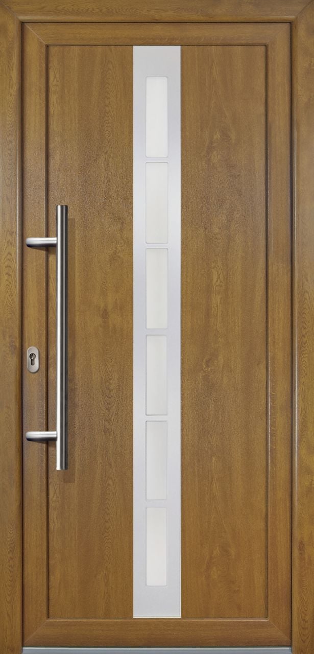Meeth Haustür Signum PVC Exclusiv PVC Modell 38 98 x 200 cm, DIN links, weiß/golden Oak Meeth Haustür Signum PVC Exclusiv PVC Modell 38 98 x 200 cm, DIN links, weiß/golden Oak von JOSEFMEETH