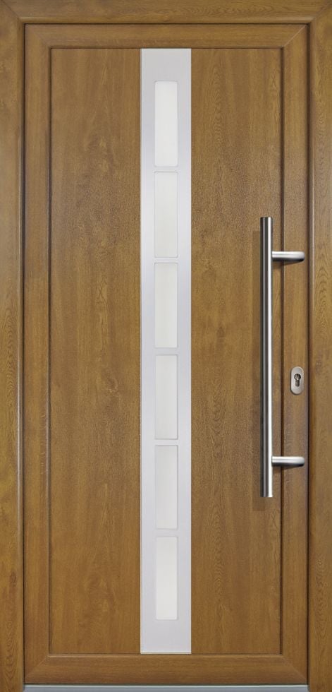 Meeth Haustür Signum PVC Exclusiv PVC Modell 38 98 x 208 cm, DIN rechts, weiß/golden Oak Meeth Haustür Signum PVC Exclusiv PVC Modell 38 98 x 208 cm, DIN rechts, weiß/golden Oak von JOSEFMEETH