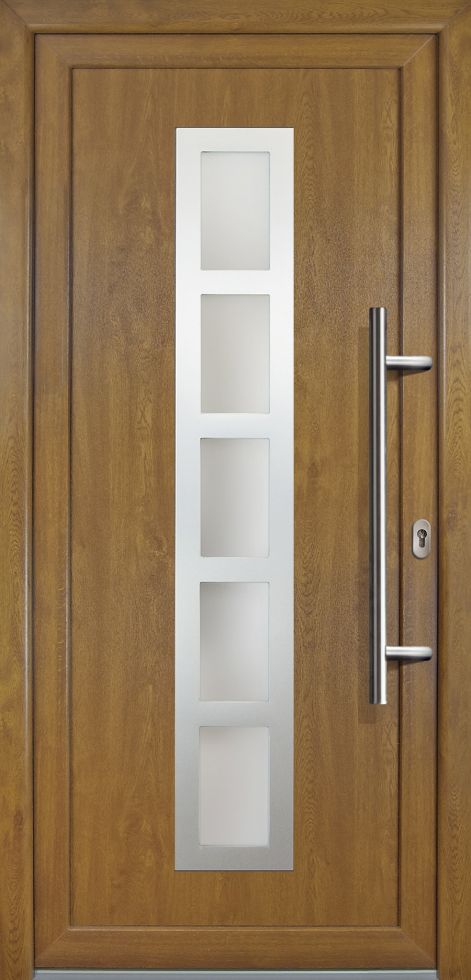 Meeth Haustür Signum PVC Exclusiv PVC Modell 51 98 x 208 cm, DIN rechts, weiß/golden Oak Meeth Haustür Signum PVC Exclusiv PVC Modell 51 98 x 208 cm, DIN rechts, weiß/golden Oak von JOSEFMEETH