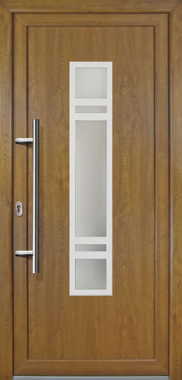 Meeth Haustür Signum PVC Exclusiv PVC Modell 83 98 x 200 cm, DIN links, weiß/golden Oak Meeth Haustür Signum PVC Exclusiv PVC Modell 83 98 x 200 cm, DIN links, weiß/golden Oak von JOSEFMEETH