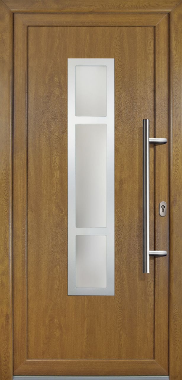 Meeth Haustür Signum PVC Exclusiv PVC Modell 87 108 x 208 cm, DIN rechts, Golden Oak von MEETH