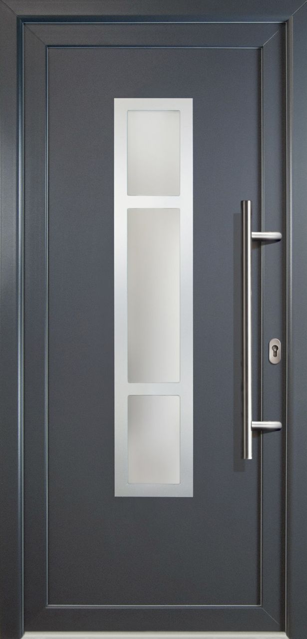 Meeth Haustür Signum PVC Exclusiv PVC Modell 87 88 x 200 cm, DIN rechts, Titan Meeth Haustür Signum PVC Exclusiv PVC Modell 87 88 x 200 cm, DIN rechts, Titan von JOSEFMEETH