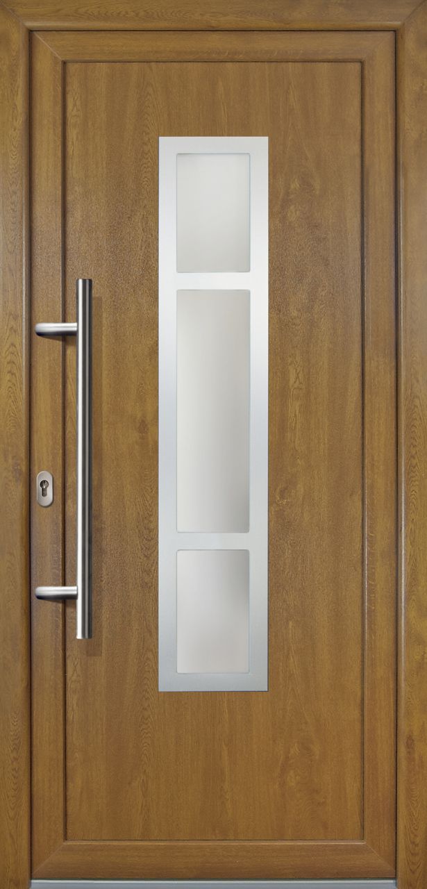 Meeth Haustür Signum PVC Exclusiv PVC Modell 87 98 x 208 cm, DIN links, weiß/golden Oak Meeth Haustür Signum PVC Exclusiv PVC Modell 87 98 x 208 cm, DIN links, weiß/golden Oak von JOSEFMEETH