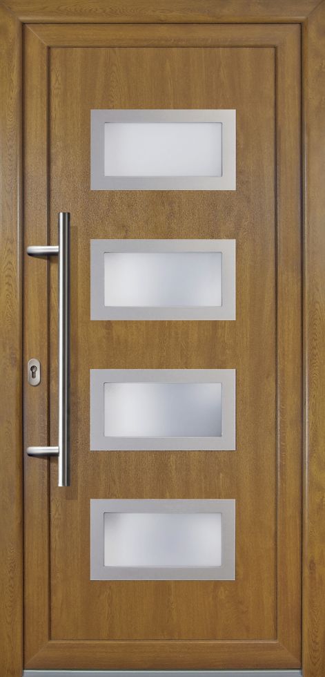 Meeth Haustür Signum PVC Exclusiv PVC Modell 92 88 x 208 cm, DIN links, weiß/golden Oak Meeth Haustür Signum PVC Exclusiv PVC Modell 92 88 x 208 cm, DIN links, weiß/golden Oak von JOSEFMEETH