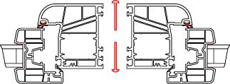 Meeth Kopplungsprofil weiß, 140 cm, für 70 mm Rahmenstärke von MEETH