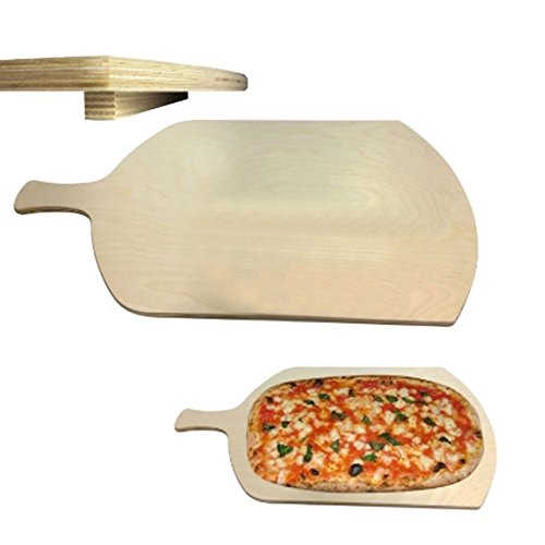 Rechteckiges Schneidebrett mit Pizza-Griff pro Meter Sperrholz Birke trifft Stärke 1,2 cm (37x82 cm) von Meeting