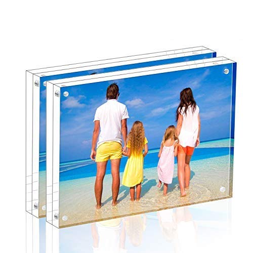 Meetu Acryl-Bilderrahmen, 12,7 x 17,8 cm, Tisch-Bilderrahmen, magnetisch, doppelseitig, freistehend, für Dokumente, Zertifikate, Fotos, Kunstwerke im Büroraum Meetu Acryl-Bilderrahmen, 12,7 x 17,8 cm, Tisch-Bilderrahmen, magnetisch, doppelseitig, freistehend, für Dokumente, Zertifikate, Fotos, Kunstwerke im Büroraum von Meetu