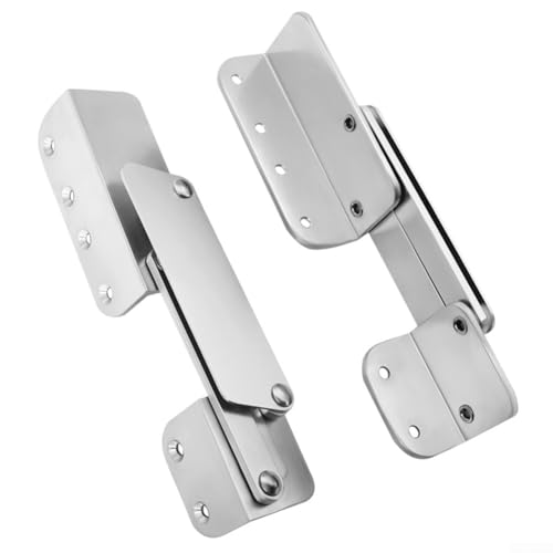 1 Paar faltbare Aluminium-Legierung Bootssitz-Scharniere mit Anti-Pinch-Schutz für Yacht und Ponton-Sitze von MeevrgR