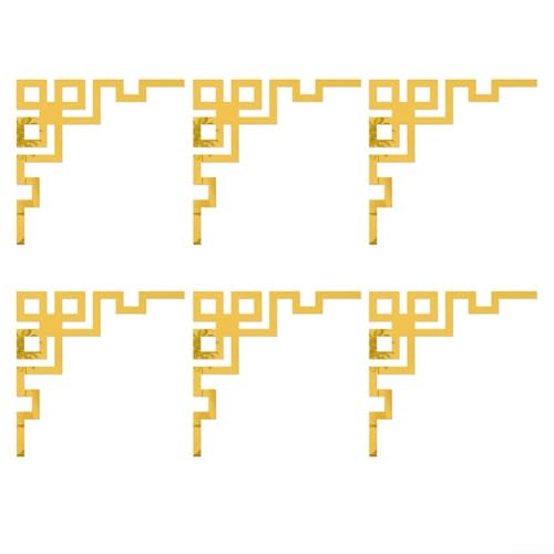 10 cm Acryl Spiegel Wandsticker-Set mit 6 für einzigartige dekorative Note in jedem Interieur (Gold) von MeevrgR