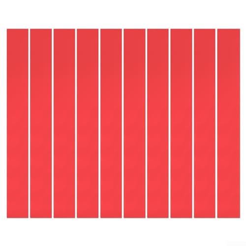 10 x Acryl-Wand-Aufkleber, langes Streifen-Design für schöne Innenräume (rot) von MeevrgR