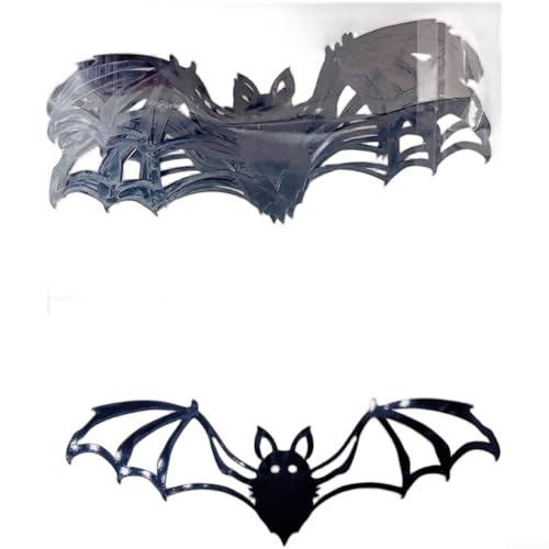 12 Stück Halloween 3D fliegende Säugetier Wandaufkleber PVC mit Selbst für Zuhause und Party Indoor saisonale Verwendung (D) von MeevrgR