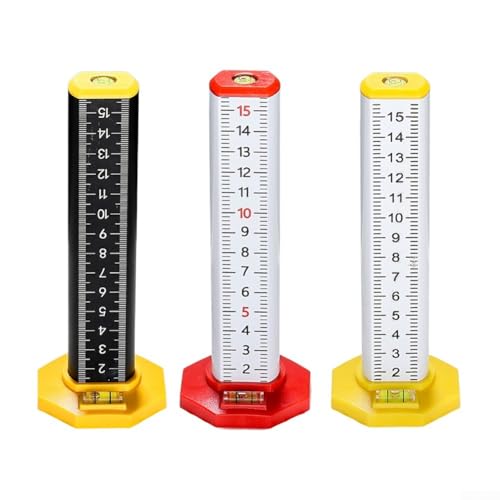 2 Stück Präzisions-Lineale mit magnetischer Basis für stabile Messung in Böden, für Tischlerei und Fliesen (gelb und schwarz) von MeevrgR