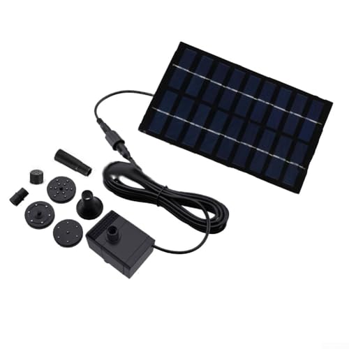 2 x 8 W solarbetriebene Springbrunnenpumpe, geeignet für Teiche und dekorative Wasserspiele, mit einstellbarer Durchflusskontrolle von MeevrgR