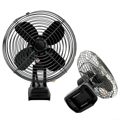 20,3 cm kabelloser Campingventilator mit starkem Wind und umkehrbarem Dual-Speed-Luftstrom, kompatibel mit BL1830 BL1840 BL1850 Batterien, Metallkonstruktion für zuverlässigen Einsatz im Freien von MeevrgR