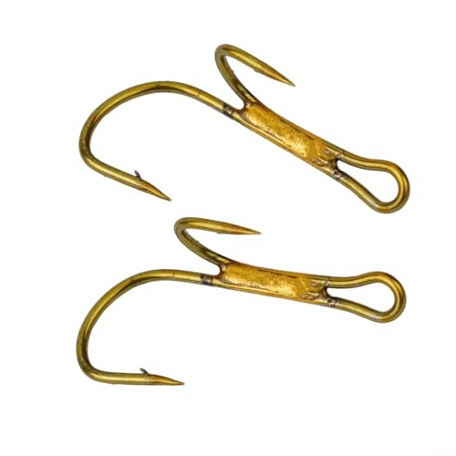 20 Stück Widerhaken Kurbel für Hecht Köder Haken Hartstahl Angeln Doppelhaken (1#) von MeevrgR