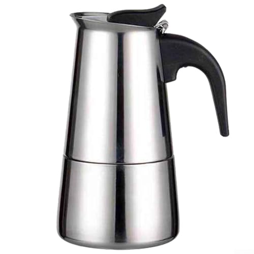 2469 Tassen Edelstahl Mokkakanne verbessern Ihren Kaffeegeschmack mit ergonomischem Design und Sicherheitsmerkmalen (100 ml) von MeevrgR