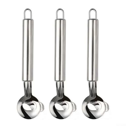 3-teiliges Küchenwerkzeug-Set aus Edelstahl mit Schällöffeln und Schneidwerkzeugen für mehrere Funktionen wie Schälen, Entfernen von Dornen, Schneiden und Schneiden von Nudeln von MeevrgR