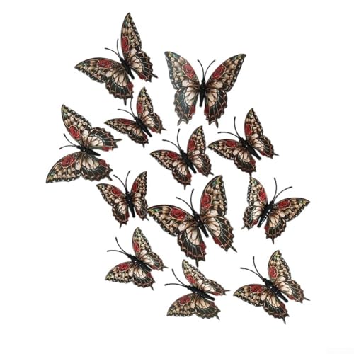 3D Schmetterling Wandaufkleber Set Insgesamt 24 Stück, um eine verspielte Umgebung in jedem Raum zu schaffen von MeevrgR