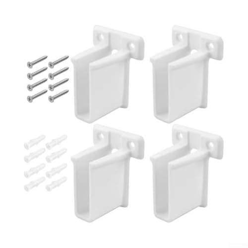4 Stück Draht-Regalhalterungen mit Befestigungselementen für wandmontierte Aufbewahrung oder Schrankregale, Kunststoffmaterial unterstützt Regaldicke bis zu 0 12,7 cm 4 Stück Draht-Regalhalterungen mit Befestigungselementen für wandmontierte Aufbewahrung oder Schrankregale, Kunststoffmaterial unterstützt Regaldicke bis zu 0 12,7 cm von MeevrgR