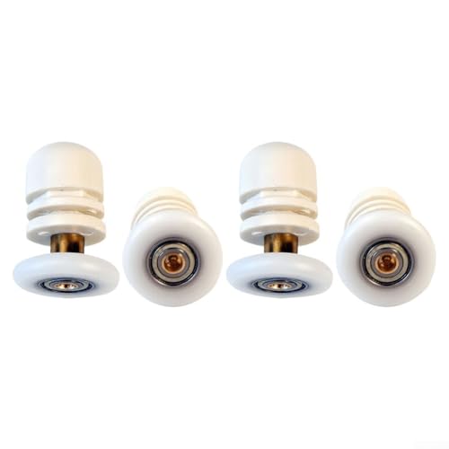 4-teiliges Seilzug-Set für Duschtüren, exzentrisches Messing-Design für reibungsloses Gleiten (25 mm) von MeevrgR
