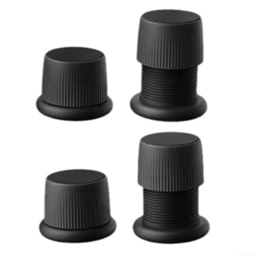 4 x Anti-Vibrations-Möbelerhöhungen zur Geräuschreduzierung und Stabilität mit Selbst-Design, für den Heimgebrauch (schwarz) von MeevrgR