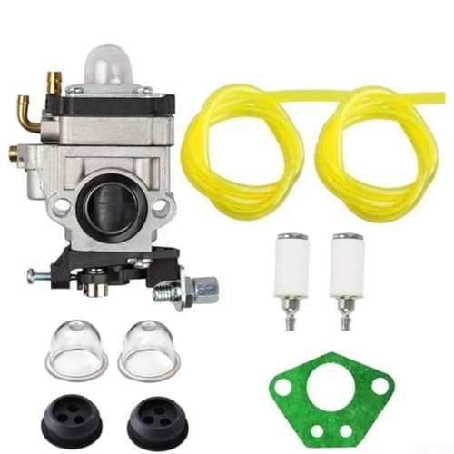 405 Vergaser-Kit für Rasenmäher Freischneider Haymaker Heckenschere mit transparenter Ölblase für einfache Kraftstoffüberwachung und Metallkörperbau (40-5 Vergaser-Set) von MeevrgR