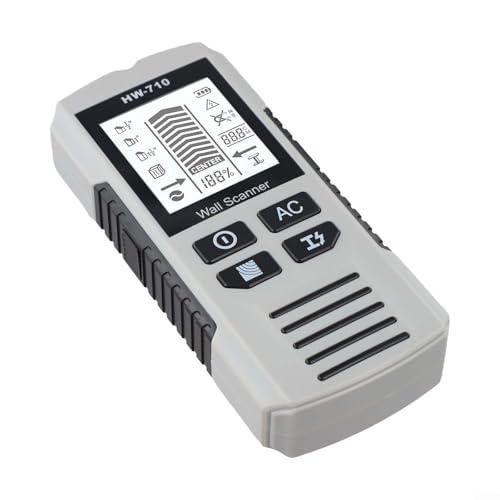 7 in 1 Wandfinder zur Holz- und Metallerkennung mit klarem LCD-Display und Audio-Alarm für Sicherheit (grau) von MeevrgR