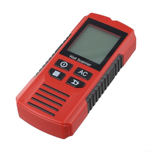 7 in 1 Wandfinder zur Holz- und Metallerkennung mit klarem LCD-Display und Audio-Alarm für Sicherheit (rot) von MeevrgR