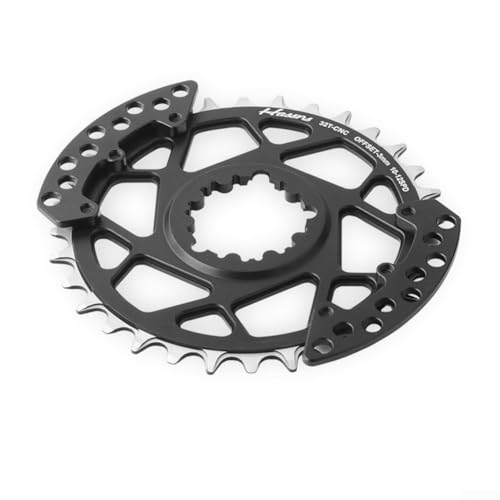 7075 Aluminium-Kettenblatt mit Direktmontage, 32T, 34T mit Kettenschutz für optimale Leistung auf jedem Trail (32T, 3 mm Offset) von MeevrgR