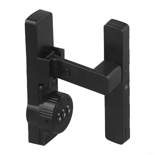 90-Grad-Schiebetürschloss mit 3-stelliger Code-Kombination, Schloss aus Zinklegierung, entworfen, um Gegenstände sicher zu halten und Privatsphäre in verschiedenen Einstellungen zu erhalten (schwarz) von MeevrgR