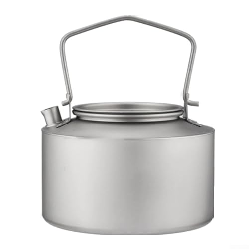 980 ml Titan für Camping Wasserkocher mit tragbarem Design und faltbarem Griff (frosted Stil) von MeevrgR