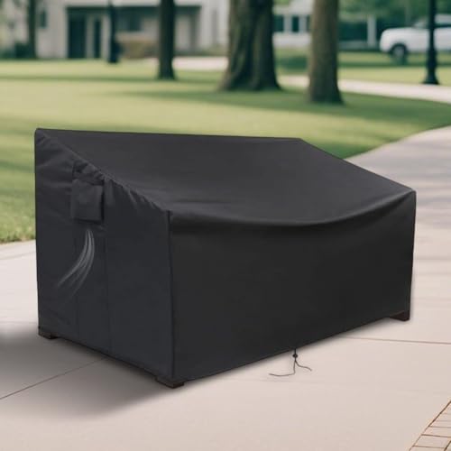 Abdeckung für Bank Deck Box Abdeckung für Outdoor-Aufbewahrung 70 Gallonen, wasserdichtes Oxford-Gewebe mit Lüftungsschlitzen und verstellbarem Kordelzug für sicheren und atmungsaktiven Schutz (141 x Abdeckung für Bank Deck Box Abdeckung für Outdoor-Aufbewahrung 70 Gallonen, wasserdichtes Oxford-Gewebe mit Lüftungsschlitzen und verstellbarem Kordelzug für sicheren und atmungsaktiven Schutz (141 x von MeevrgR