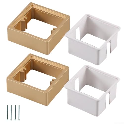 Abstandshalter für elektrische Steckdosen, 2 Stück, Einzelsteckdose mit Hilfsdichtung zum Verlängern von elektrischen Boxen, kompatibel mit neuen und bestehenden Verkabelungssystemen (40 mm) von MeevrgR