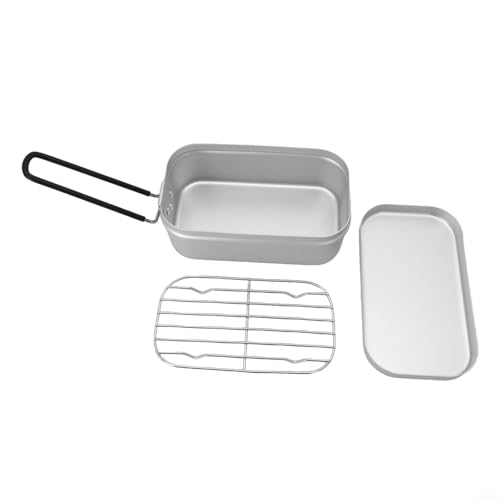Aluminium-Campinggeschirr-Set mit Dampfgarer, leicht und rostbeständig, für den Außenbereich von MeevrgR