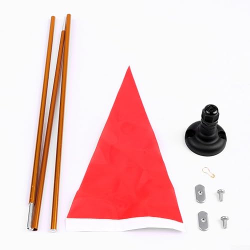 Aluminium-Fahnenmast-Set für Kajak, faltbares Banner und Basishalterung für sicheres Bootfahren Aluminium-Fahnenmast-Set für Kajak, faltbares Banner und Basishalterung für sicheres Bootfahren von MeevrgR
