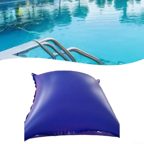 Aufblasbares Kissen 0 3 mm für oberirdische Pools mit Seil zur Sicherung und Verhinderung von Staubansammlungen, unterstützt Poolstruktur, kältebeständiges Material (120 x 120 cm) von MeevrgR