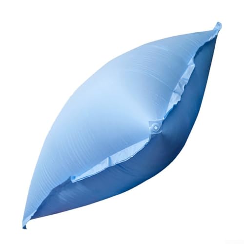 Aufblasbares Kissen für oberirdische Pools, um Regenwasser und abgefallene Blätter auf Abdeckungen zu verhindern, aus elastischem und dickem PVC mit Befestigungsseilen (120 x 120 cm - 0,18 mm) von MeevrgR