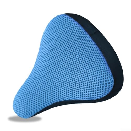 Bequemer Fahrradsattel-Kissenbezug, dickes, atmungsaktives Netzgewebe für verbessertes Fahren (hellblau) von MeevrgR