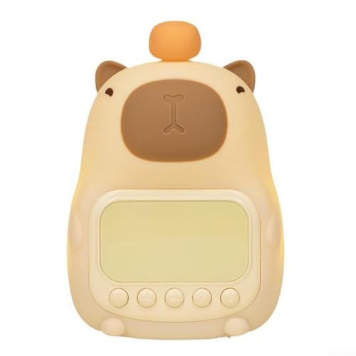 Capybara Wecker mit einstellbarem Nachtlicht und beruhigenden Geräuschen, multifunktionale Schreibtischlampe für Kinder von MeevrgR