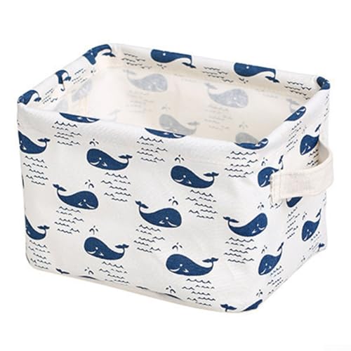 CreFor ative CFor anvFor as StorFor age Tote BFor asket with HFor andles, Designed for Desktop Use For and StorFor age in Office, Living Room, or PlFor ayroom (Whales) von MeevrgR