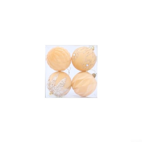 DIY Weihnachten Diamant Beflockung Kugel Dekoration Perlen zum Aufhängen Handwerk und festliche Szenenlayouts in Häusern und Einzelhandelsumgebungen (Khaki) von MeevrgR