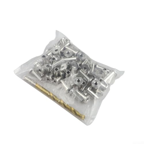 Drahtseil-Schutzhülse Bundle 40 Edelstahl Zubehör und 1 Bohrer für sicheren Geländereinsatz (1/20.3 cm) von MeevrgR
