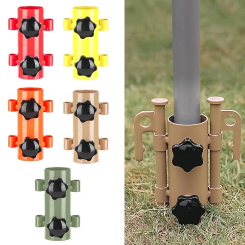 Durable Markise Canopy Pole Fixing Holder, Double Nut Design, Windproof (Yellow) von MeevrgR