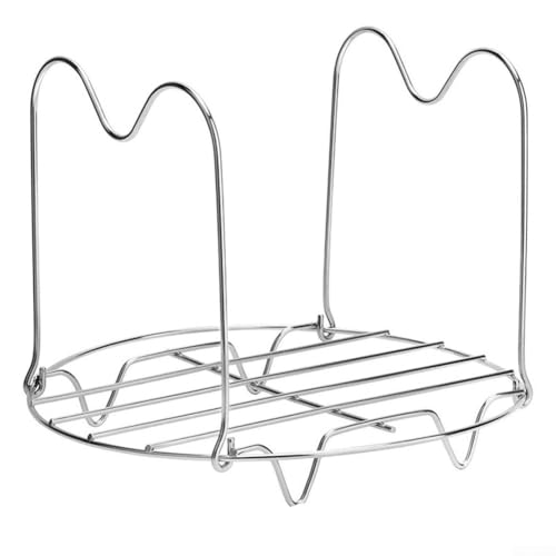 Edelstahl Dampfgarer Set mit Silikongriff für effizientes Kochen in Schnellkochtöpfen 2er Pack (ohne Silikon) von MeevrgR